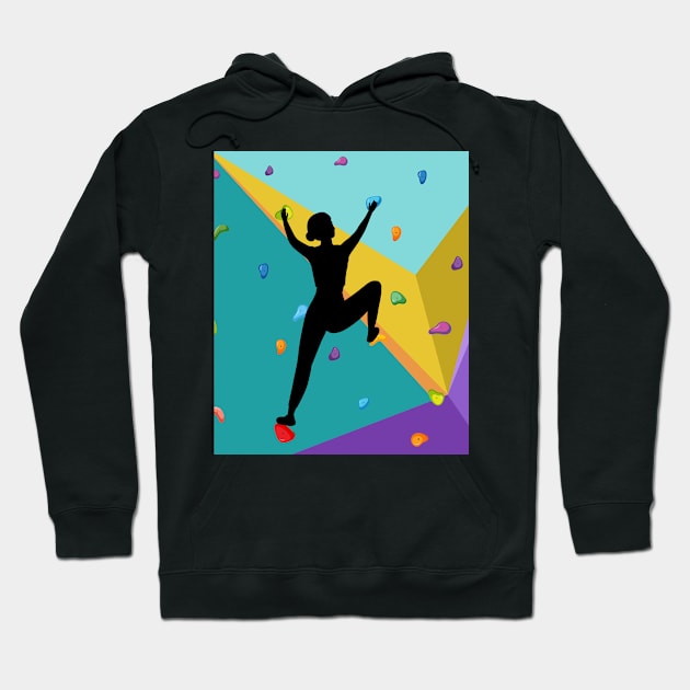 Girl Climber Climbing Hoodie by NatalitaJK